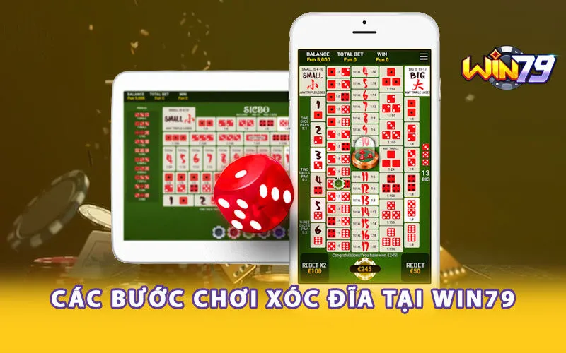 Các bước chơi xóc đĩa tại Win79